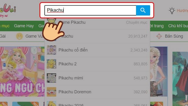 Tìm kiếm trò chơi Pikachu miễn phí 